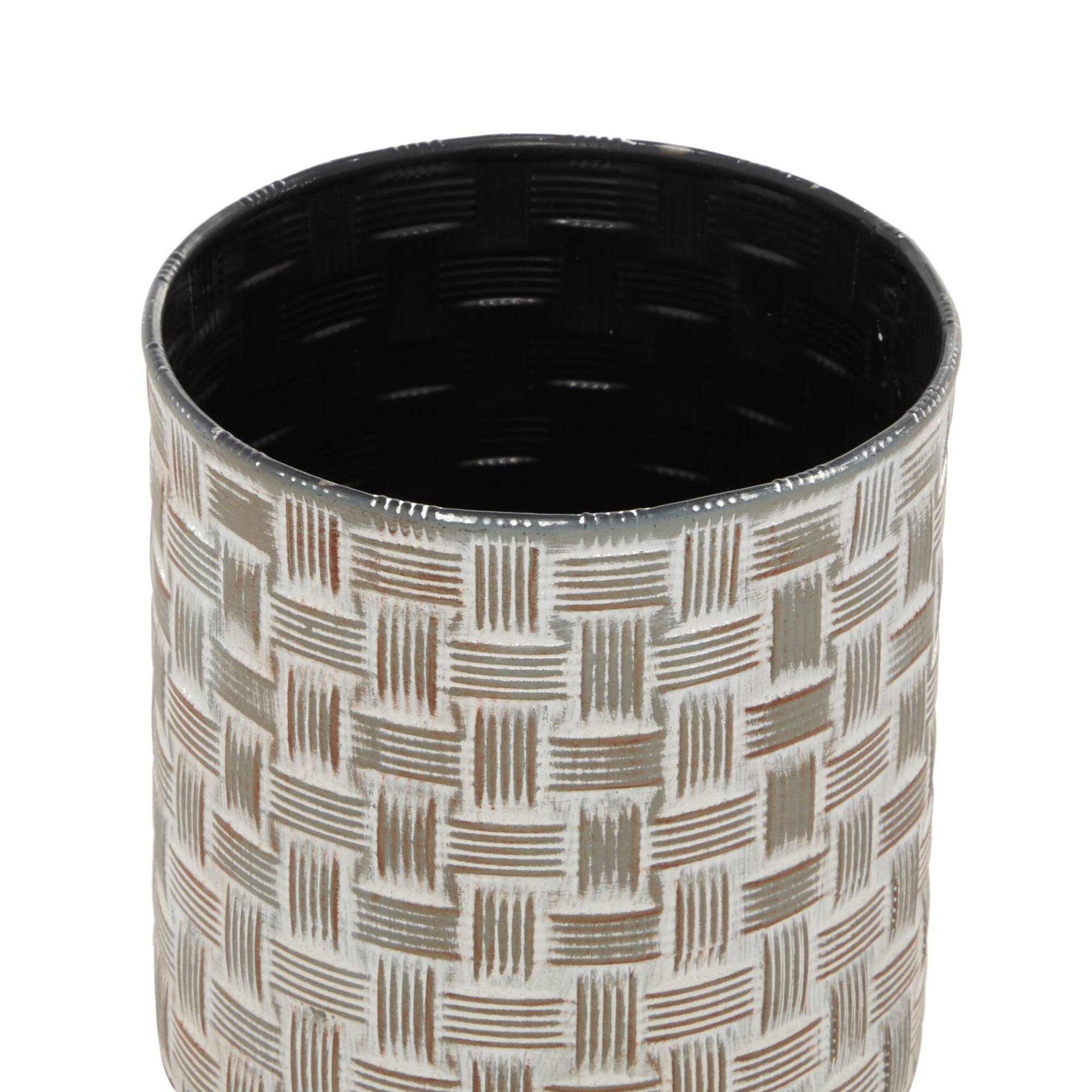 Brown Metal Decorative Cylinder Jar Set